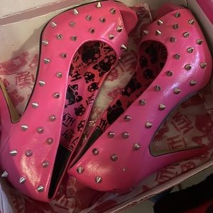 Abbey dawn pink studded heals